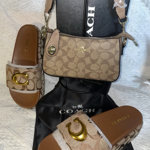 KHAKI C Shoes & Bag Set